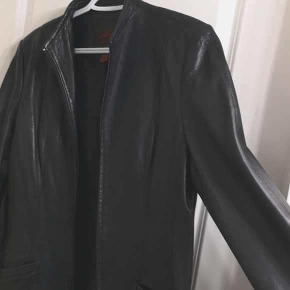 Danier Italian Leather Zip Up Tunic Length Fall Jacket Size S Buttery Soft - Picture 8 of 15